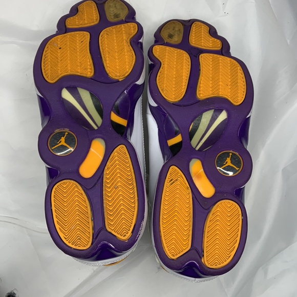 Vintage Air Jordan 6 Rings LA Lakers Championship Shoes Size 10.5 DS 2008 - Picture 7 of 7